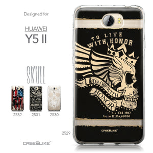 Huawei Y5 II / Y5 2 / Honor 5 / Honor Play 5 / Honor 5 Play case Art of Skull 2529 Collection | CASEiLIKE.com