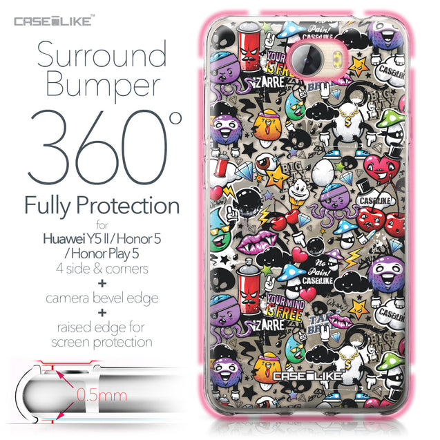 Huawei Y5 II / Y5 2 / Honor 5 / Honor Play 5 / Honor 5 Play case Graffiti 2703 Bumper Case Protection | CASEiLIKE.com