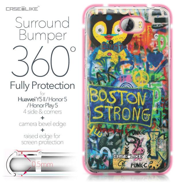 Huawei Y5 II / Y5 2 / Honor 5 / Honor Play 5 / Honor 5 Play case Graffiti 2723 Bumper Case Protection | CASEiLIKE.com