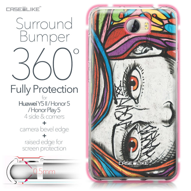 Huawei Y5 II / Y5 2 / Honor 5 / Honor Play 5 / Honor 5 Play case Graffiti Girl 2725 Bumper Case Protection | CASEiLIKE.com