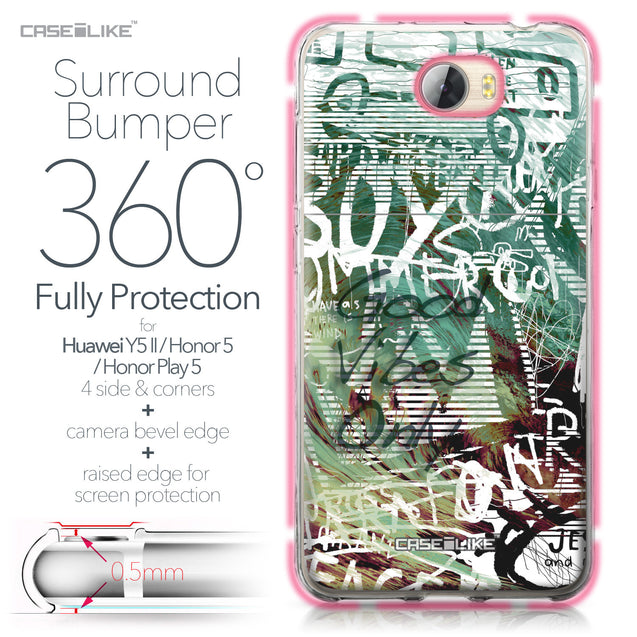 Huawei Y5 II / Y5 2 / Honor 5 / Honor Play 5 / Honor 5 Play case Graffiti 2728 Bumper Case Protection | CASEiLIKE.com