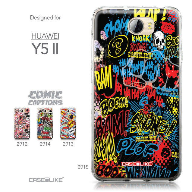 Huawei Y5 II / Y5 2 / Honor 5 / Honor Play 5 / Honor 5 Play case Comic Captions Black 2915 Collection | CASEiLIKE.com