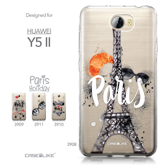 Huawei Y5 II / Y5 2 / Honor 5 / Honor Play 5 / Honor 5 Play case Paris Holiday 3908 Collection | CASEiLIKE.com