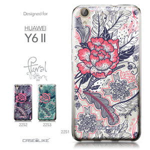 Huawei Y6 II / Honor Holly 3 case Vintage Roses and Feathers Beige 2251 Collection | CASEiLIKE.com