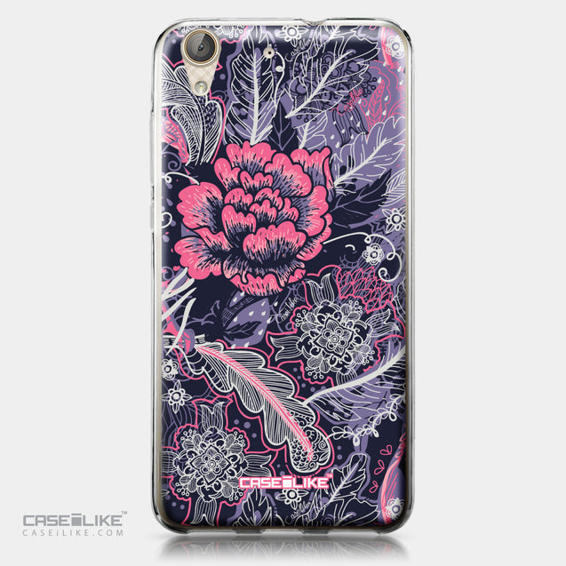 Huawei Y6 II / Honor Holly 3 case Vintage Roses and Feathers Blue 2252 | CASEiLIKE.com