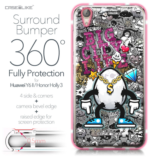 Huawei Y6 II / Honor Holly 3 case Graffiti 2704 Bumper Case Protection | CASEiLIKE.com