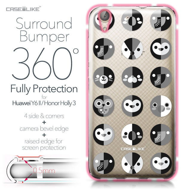 Huawei Y6 II / Honor Holly 3 case Animal Cartoon 3639 Bumper Case Protection | CASEiLIKE.com