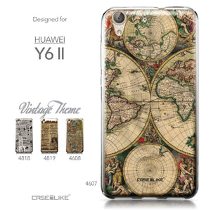 Huawei Y6 II / Honor Holly 3 case World Map Vintage 4607 Collection | CASEiLIKE.com