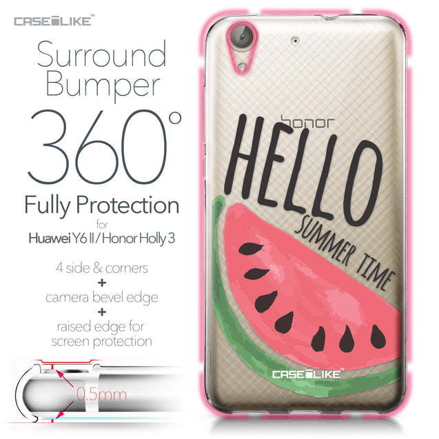 Huawei Y6 II / Honor Holly 3 case Water Melon 4821 Bumper Case Protection | CASEiLIKE.com
