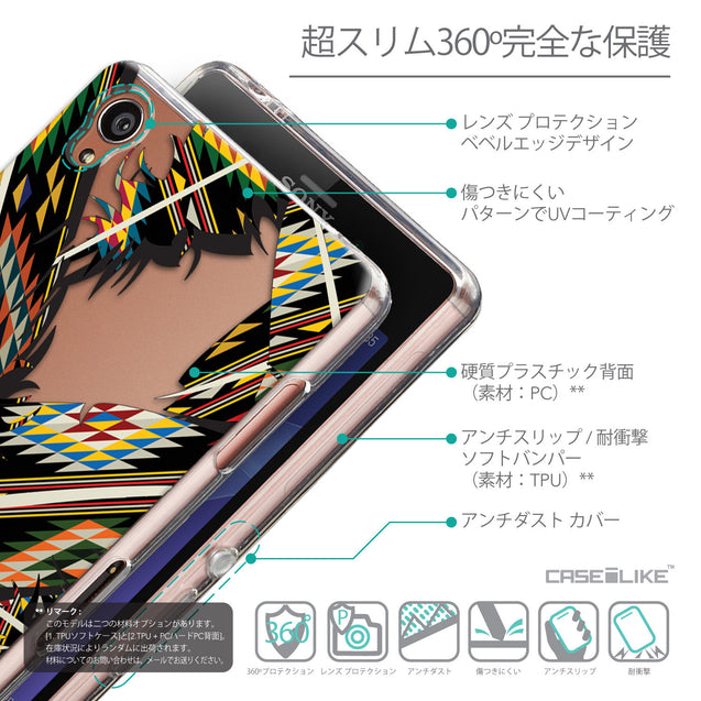 Details in Japanese - CASEiLIKE Sony Xperia Z3 back cover Indian Tribal Theme Pattern 2053
