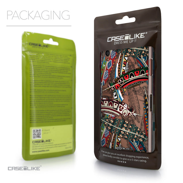 Packaging - CASEiLIKE Sony Xperia Z3 back cover Indian Tribal Theme Pattern 2055