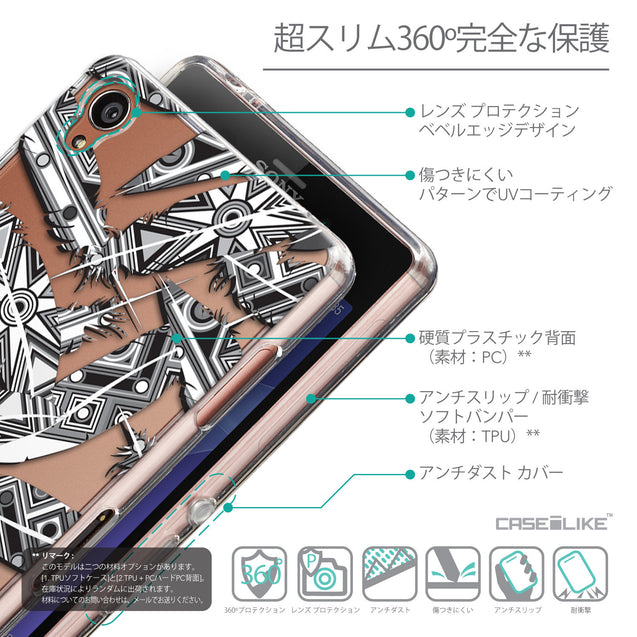Details in Japanese - CASEiLIKE Sony Xperia Z3 back cover Indian Tribal Theme Pattern 2056