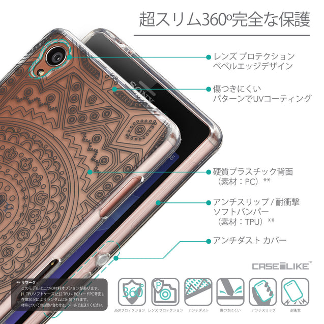 Details in Japanese - CASEiLIKE Sony Xperia Z3 back cover Indian Line Art 2063