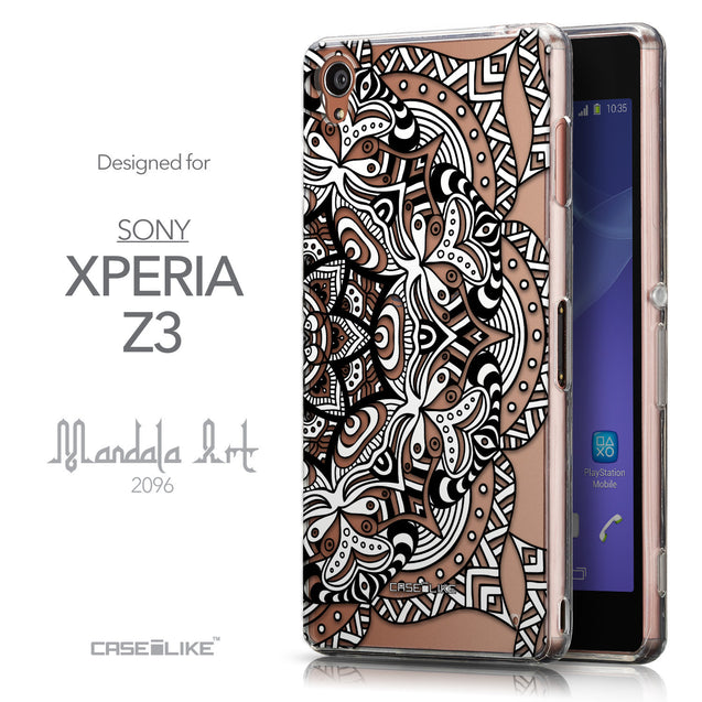 Front & Side View - CASEiLIKE Sony Xperia Z3 back cover Mandala Art 2096