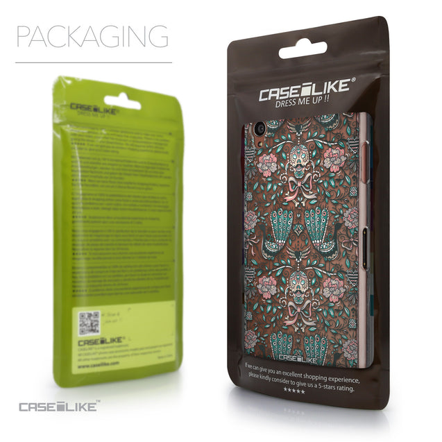 Packaging - CASEiLIKE Sony Xperia Z3 back cover Roses Ornamental Skulls Peacocks 2226