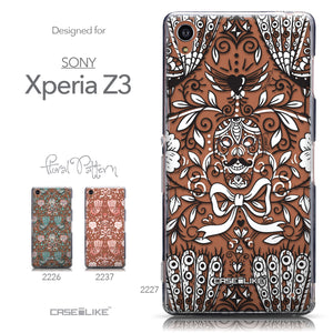 Collection - CASEiLIKE Sony Xperia Z3 back cover Roses Ornamental Skulls Peacocks 2227
