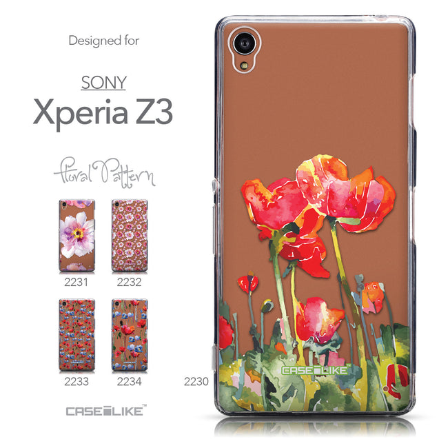 Collection - CASEiLIKE Sony Xperia Z3 back cover Watercolor Floral 2230