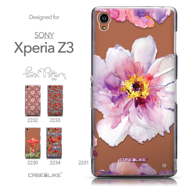 Collection - CASEiLIKE Sony Xperia Z3 back cover Watercolor Floral 2231
