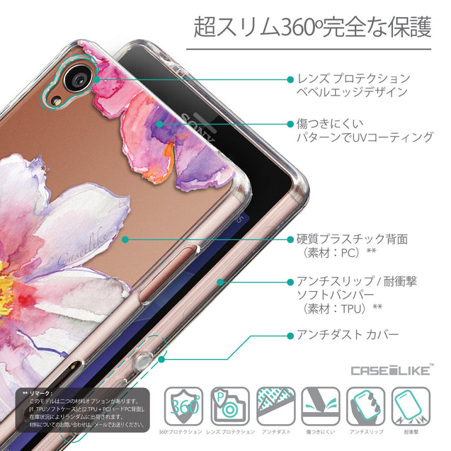 Details in Japanese - CASEiLIKE Sony Xperia Z3 back cover Watercolor Floral 2231