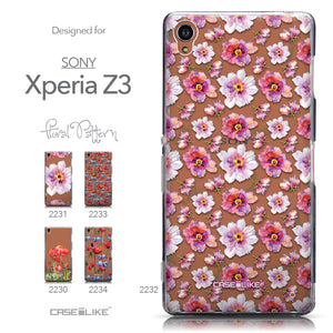 Collection - CASEiLIKE Sony Xperia Z3 back cover Watercolor Floral 2232