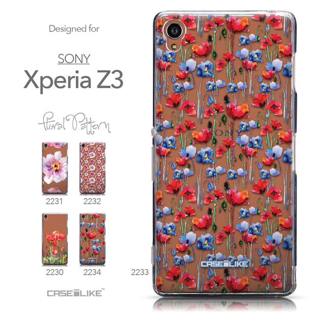 Collection - CASEiLIKE Sony Xperia Z3 back cover Watercolor Floral 2233
