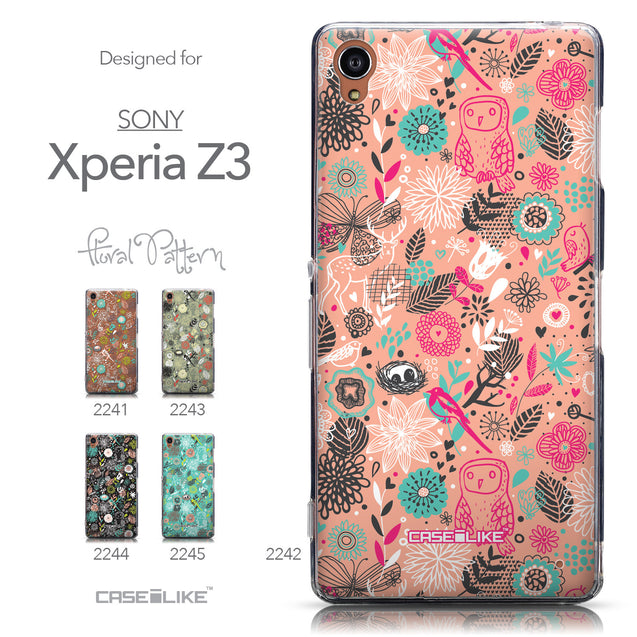 Collection - CASEiLIKE Sony Xperia Z3 back cover Spring Forest Pink 2242