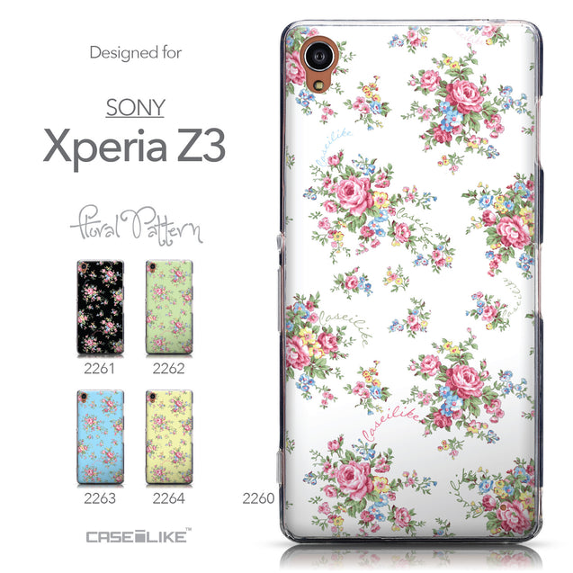 Collection - CASEiLIKE Sony Xperia Z3 back cover Floral Rose Classic 2260