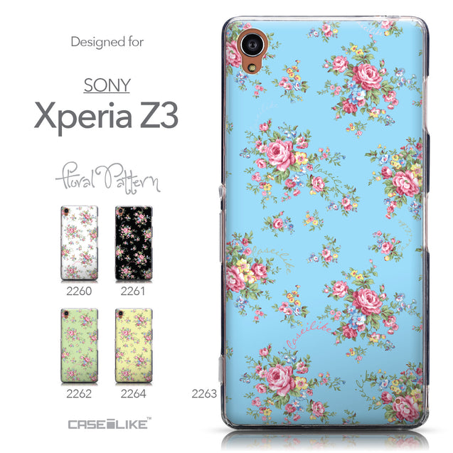 Collection - CASEiLIKE Sony Xperia Z3 back cover Floral Rose Classic 2263