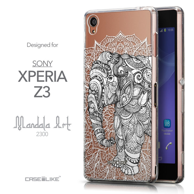 Front & Side View - CASEiLIKE Sony Xperia Z3 back cover Mandala Art 2300
