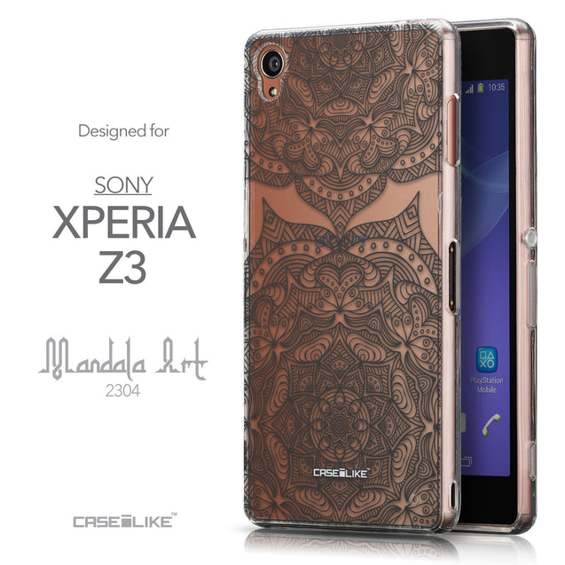 Front & Side View - CASEiLIKE Sony Xperia Z3 back cover Mandala Art 2304