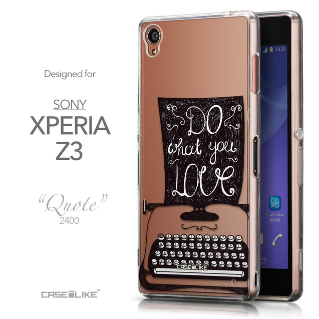 Front & Side View - CASEiLIKE Sony Xperia Z3 back cover Quote 2400