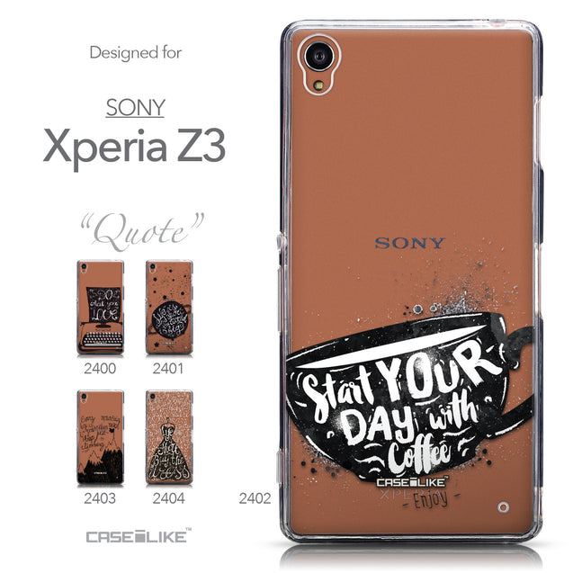 Collection - CASEiLIKE Sony Xperia Z3 back cover Quote 2402