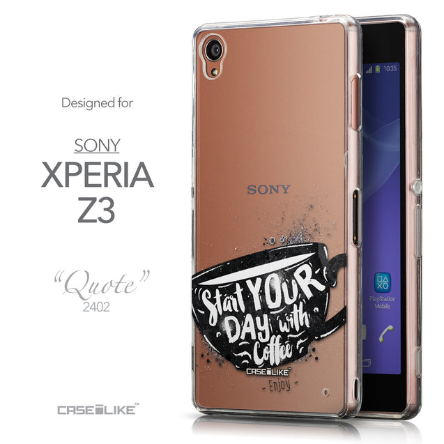 Front & Side View - CASEiLIKE Sony Xperia Z3 back cover Quote 2402