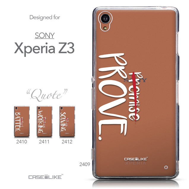 Collection - CASEiLIKE Sony Xperia Z3 back cover Quote 2409