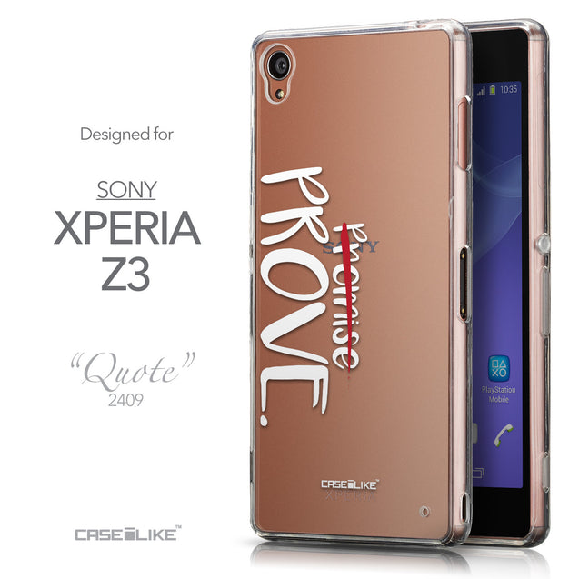 Front & Side View - CASEiLIKE Sony Xperia Z3 back cover Quote 2409