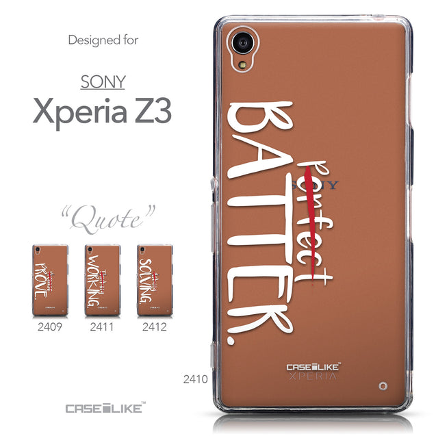 Collection - CASEiLIKE Sony Xperia Z3 back cover Quote 2410