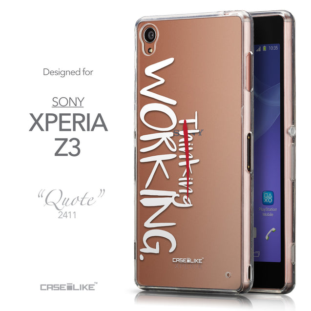 Front & Side View - CASEiLIKE Sony Xperia Z3 back cover Quote 2411
