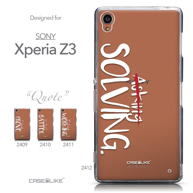 Collection - CASEiLIKE Sony Xperia Z3 back cover Quote 2412