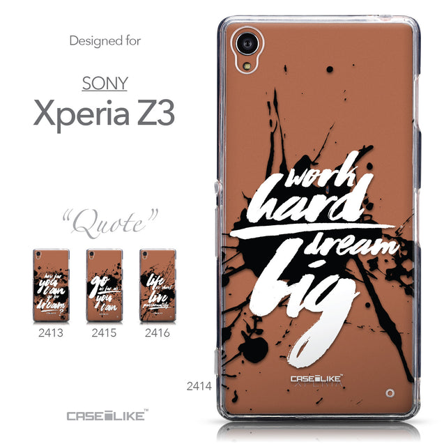 Collection - CASEiLIKE Sony Xperia Z3 back cover Quote 2414