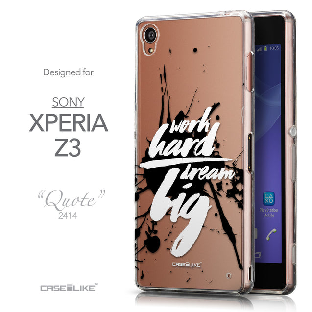 Front & Side View - CASEiLIKE Sony Xperia Z3 back cover Quote 2414