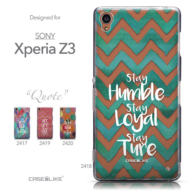 Collection - CASEiLIKE Sony Xperia Z3 back cover Quote 2418