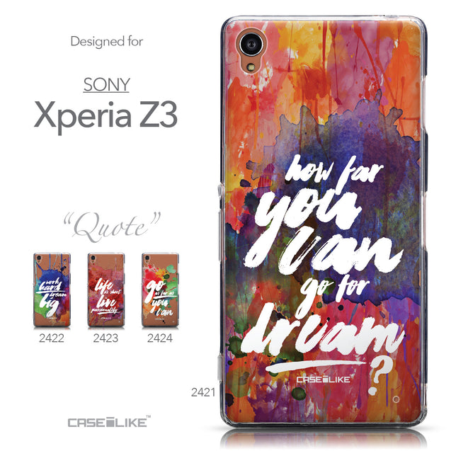 Collection - CASEiLIKE Sony Xperia Z3 back cover Quote 2421