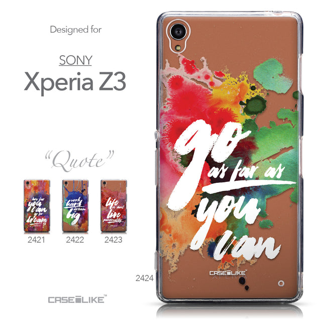 Collection - CASEiLIKE Sony Xperia Z3 back cover Quote 2424