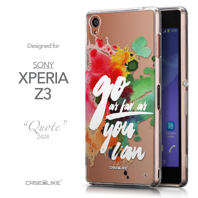 Front & Side View - CASEiLIKE Sony Xperia Z3 back cover Quote 2424