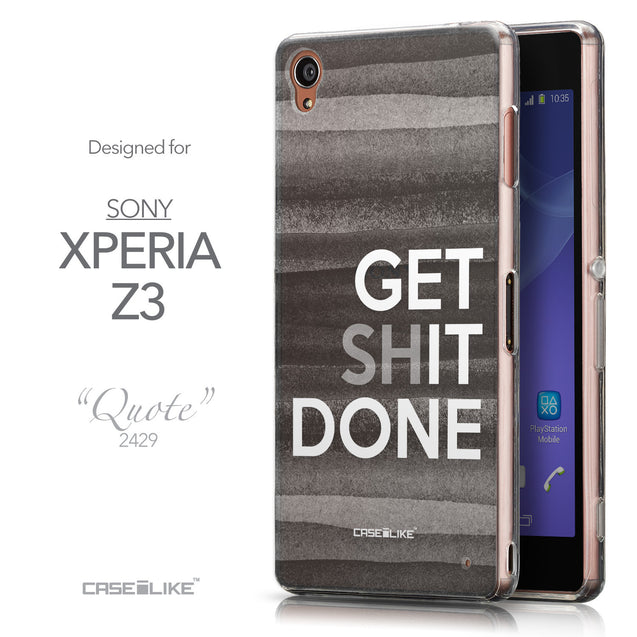 Front & Side View - CASEiLIKE Sony Xperia Z3 back cover Quote 2429