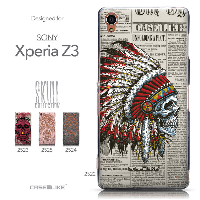 Collection - CASEiLIKE Sony Xperia Z3 back cover Art of Skull 2522