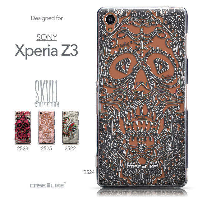 Collection - CASEiLIKE Sony Xperia Z3 back cover Art of Skull 2524