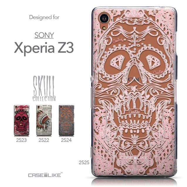 Collection - CASEiLIKE Sony Xperia Z3 back cover Art of Skull 2525