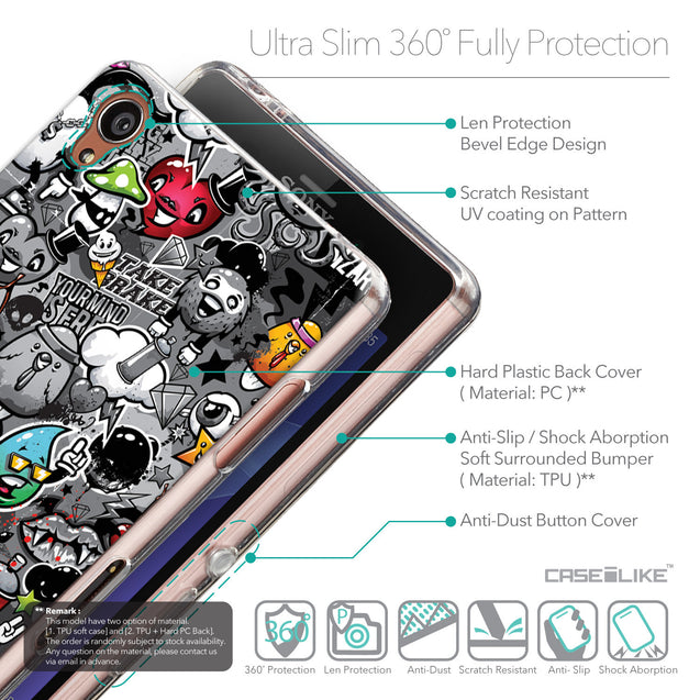 Details in English - CASEiLIKE Sony Xperia Z3 back cover Graffiti 2709