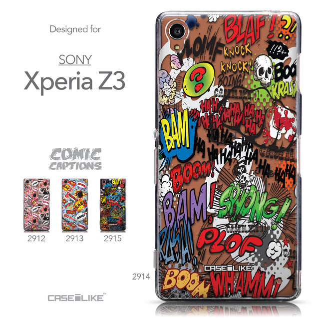 Collection - CASEiLIKE Sony Xperia Z3 back cover Comic Captions 2914